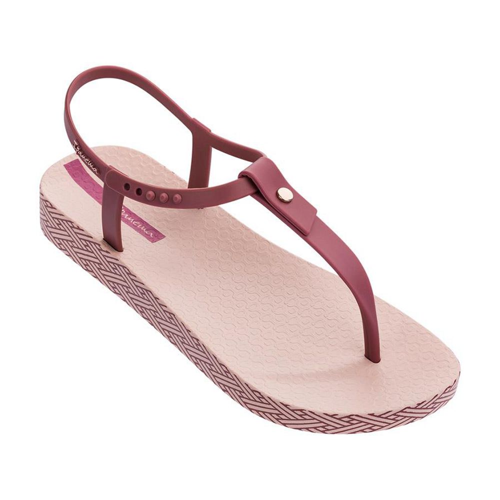 Sandales Ipanema Plush Weave Pink/Burgundy Femme | OCVG-70164861