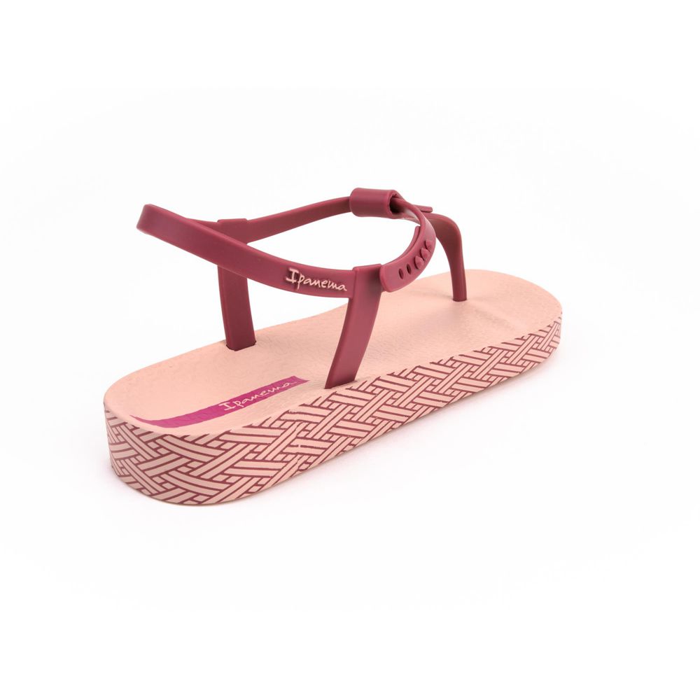 Sandales Ipanema Plush Weave Pink/Burgundy Femme | OCVG-70164861