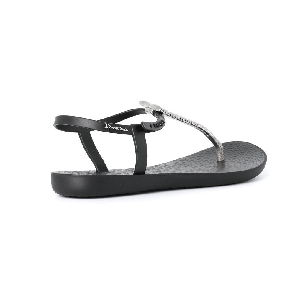 Sandales Ipanema Ribba Black/Silver Femme | QZYQ-71977645