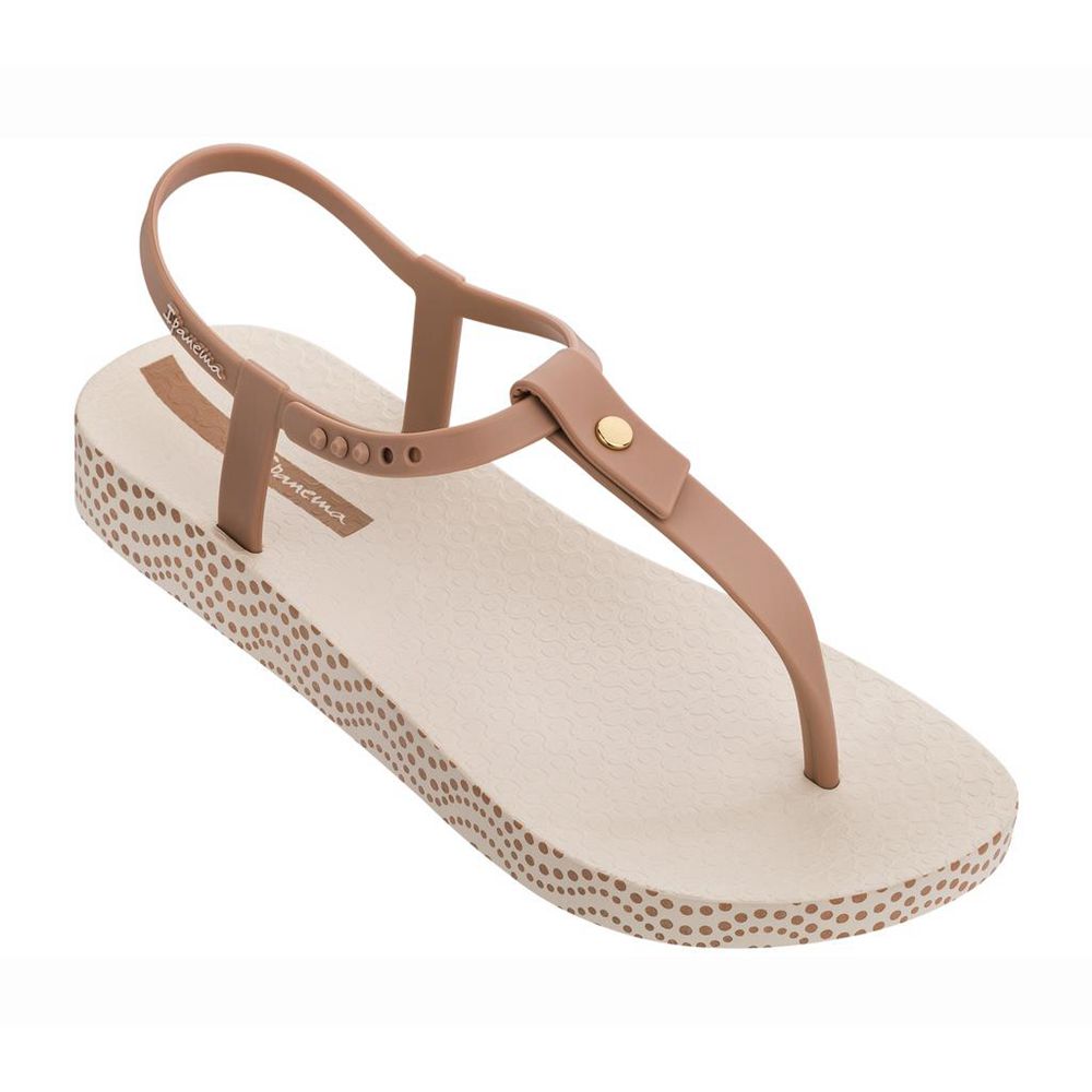 Sandales Ipanema Plush Dots Beige/Brown Femme | BRRY-57430216