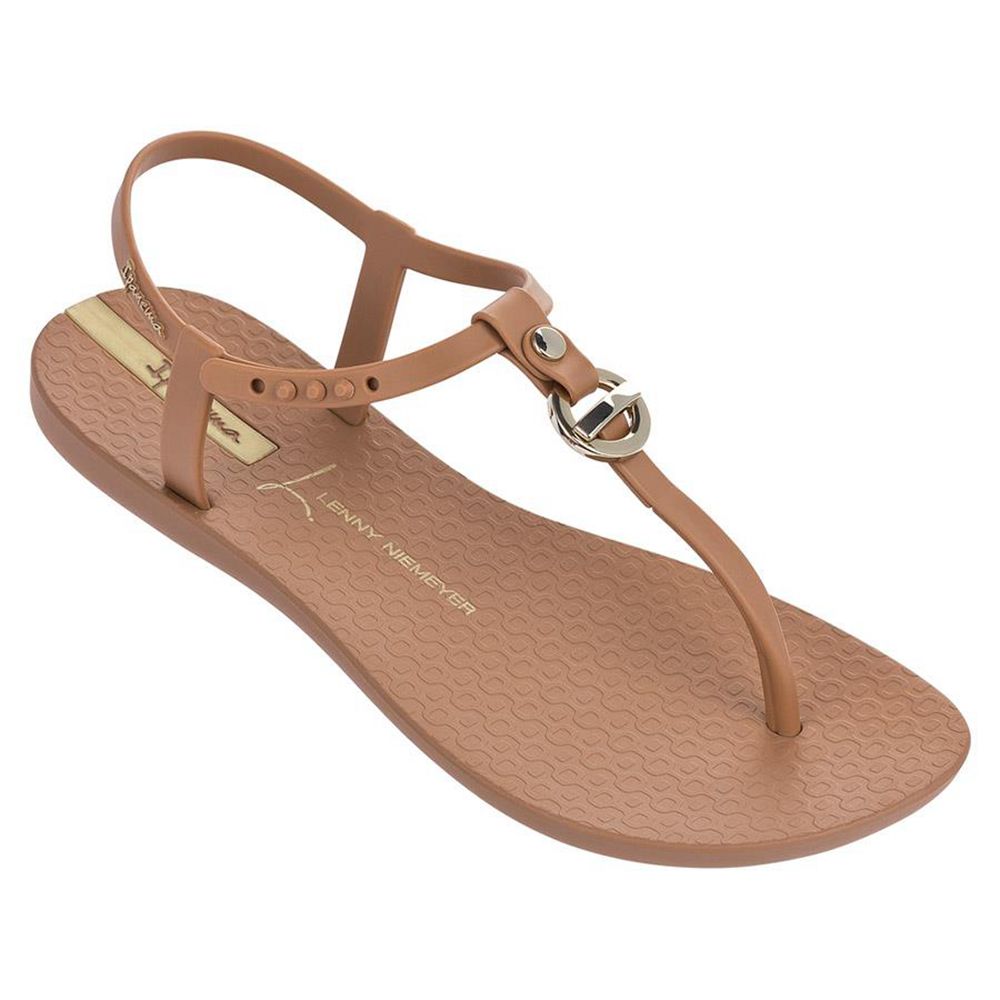 Sandales Ipanema Lenny Locket Brown/Gold Femme | HIXV-15844774