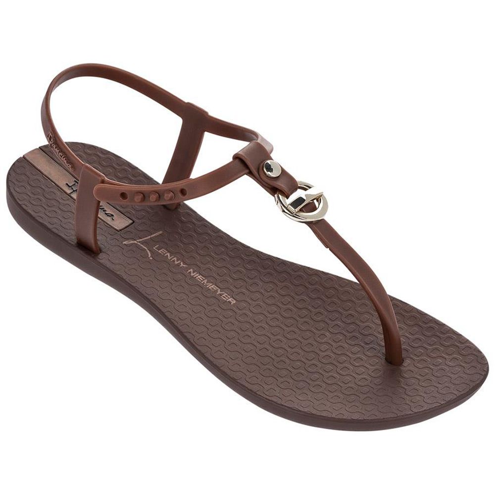 Sandales Ipanema Lenny Locket Brown/Bronze Femme | UMFT-37840552