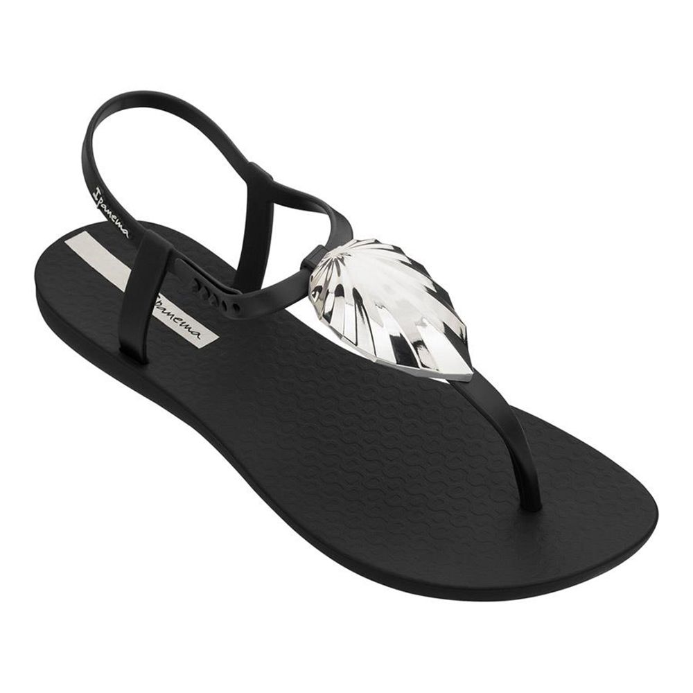 Sandales Ipanema Leaf Black/Black/Onix Femme | USUZ-81775441