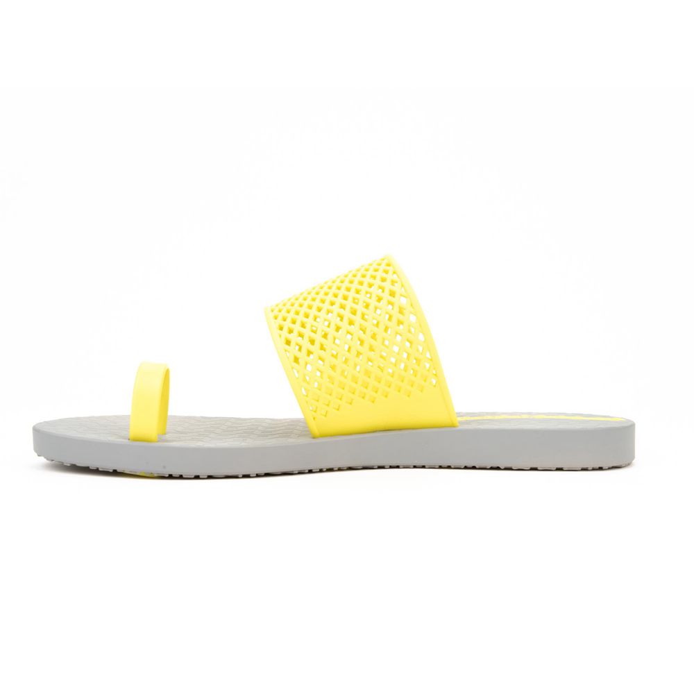 Sandales Ipanema Gadot Grey/Neon Yellow Femme | LHXC-58269404