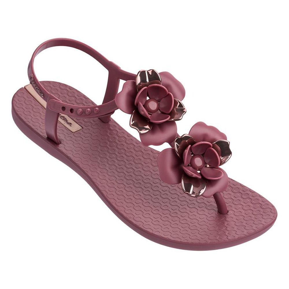 Sandales Ipanema Floret Burgundy/Rose Femme | QOGY-63311756