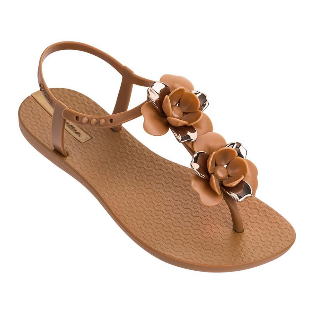 Sandales Ipanema Floret Brown/Gold Femme | JCDW-79070830