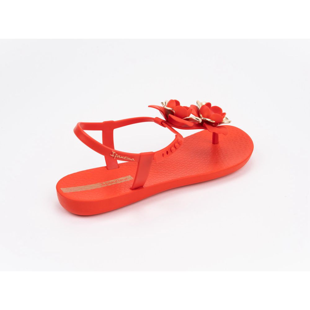 Sandales Ipanema Floret Red/Gold Femme | OFFD-62686450