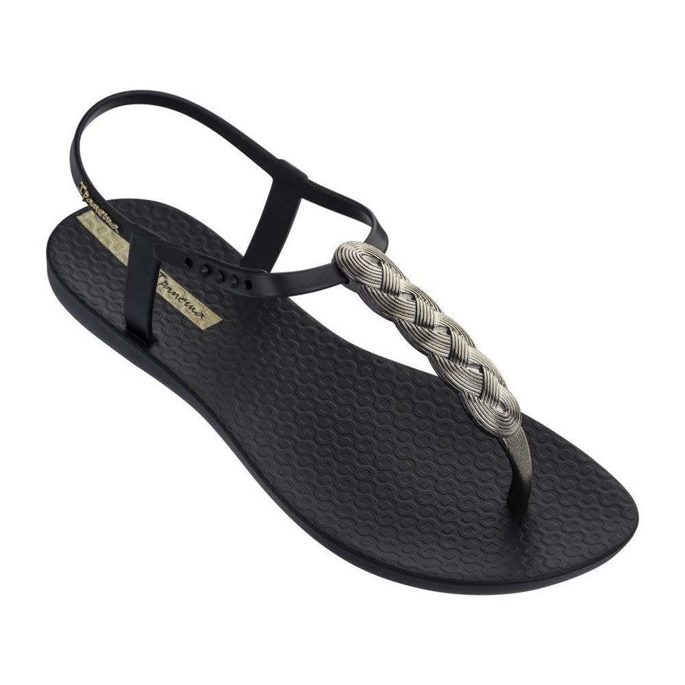 Sandales Ipanema Charm VI Wave Black Femme | HYAE-13379569