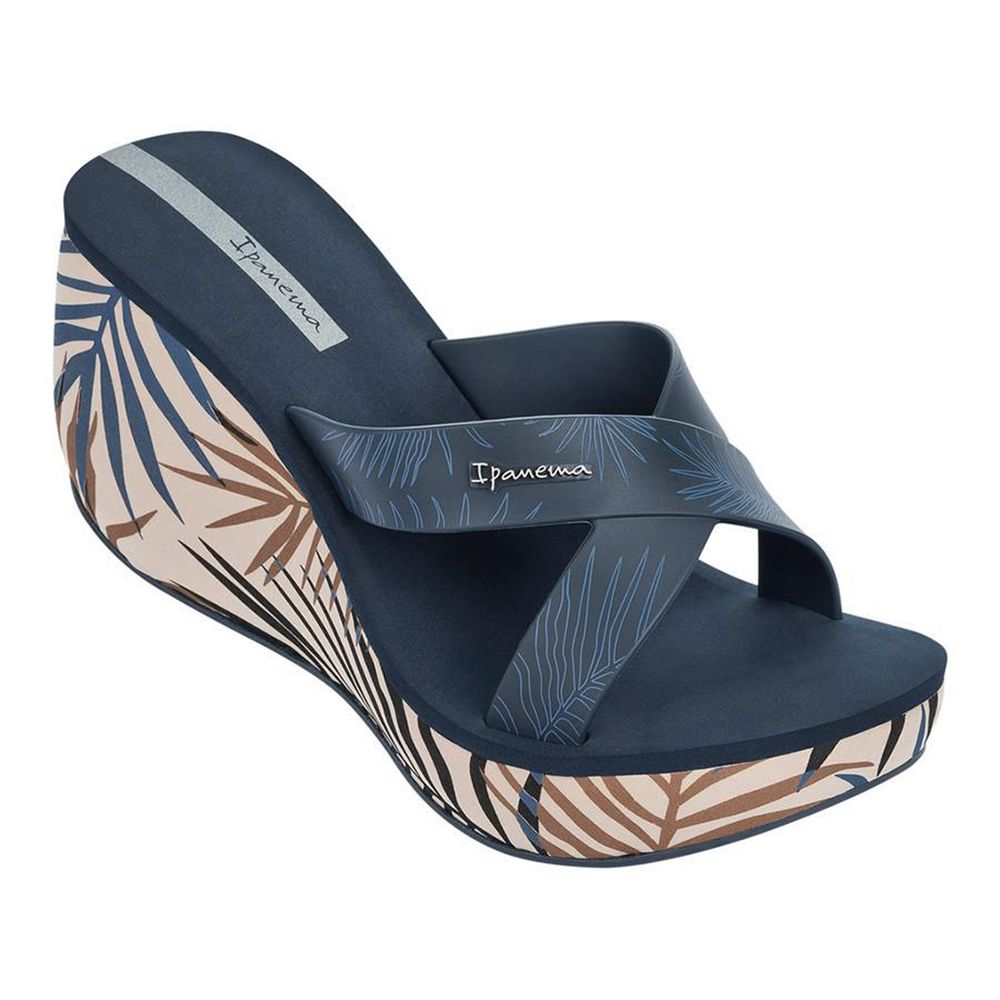 Claquettes Ipanema X Wedge Beige/Blue Femme | BRPA-92994679