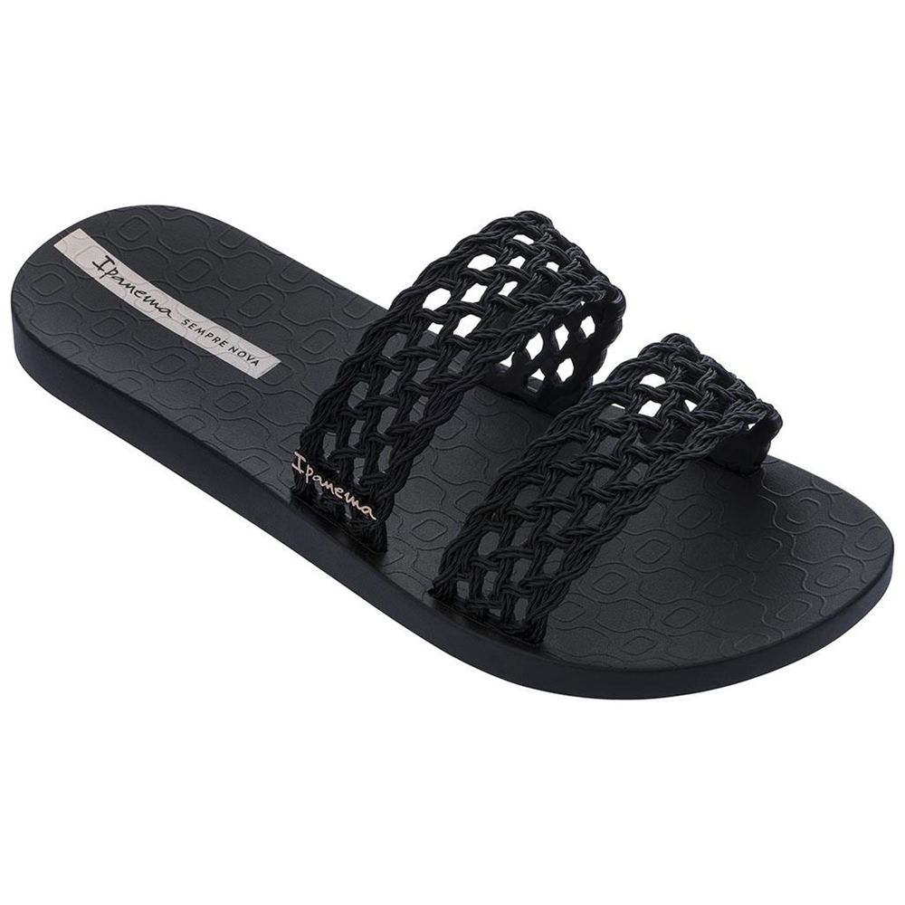 Claquettes Ipanema Renda Black/Black Femme | KPNZ-39936009