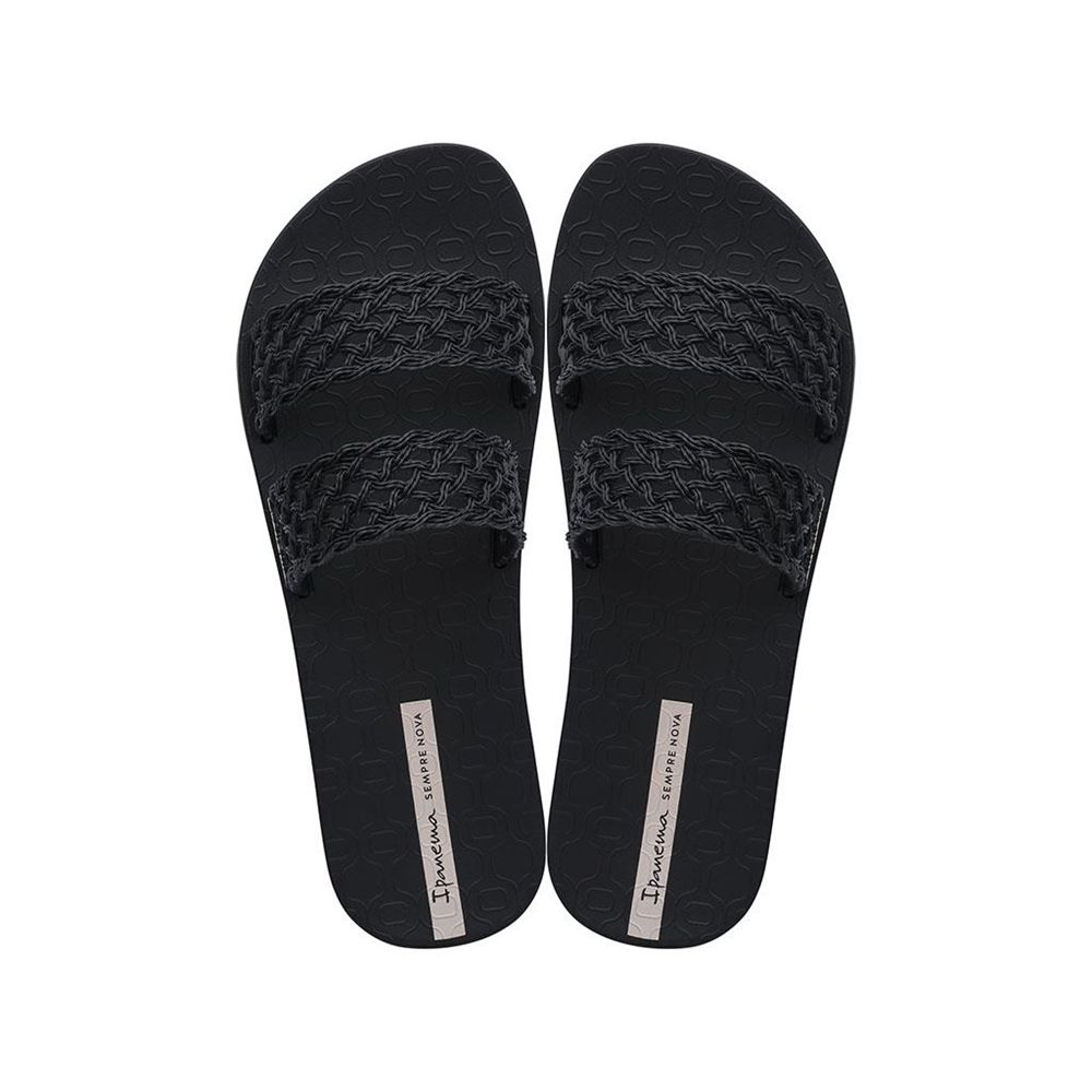 Claquettes Ipanema Renda Black/Black Femme | KPNZ-39936009